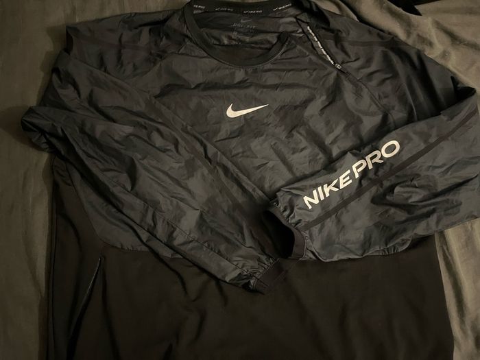 Nike Drill Top Pro Capsule White/black Tracksuit Training Tops Jacket Size Xl