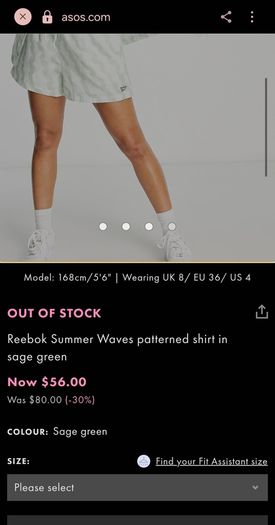 Reebok Green Wave Print Shirt