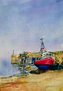 belmullet harbour watercolour