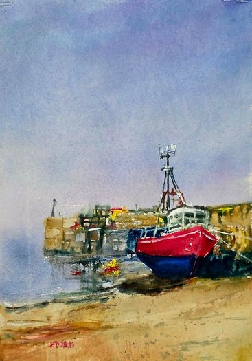 belmullet harbour watercolour
