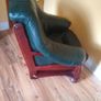 Dark Green Italian Leather Suite Image 5
