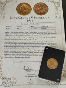 King George V Sovereign 1914 22k / CT gold coin