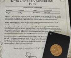 King George V Sovereign 1914 22k / CT gold coin