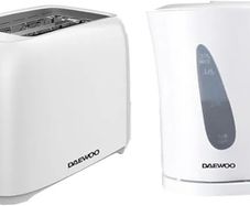 Essentials Plastic 1.7 Litre Kettle and 2 Slice Toaster Set White, Breakfast Combo, Fill Roughly 7 Cups in One Boil, Visible Water Window and Variable Browning Controls, Clean Simple Design