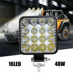 2X48W 12V 16LED Work Light Spot Beam Bar Car Van Quad Off-Road Driving Fog Lamps
