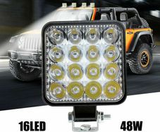 2X 48W 12V 16LED Work Light Spot Beam Bar Car Van Quad Off-Road Driving Fog Lamps