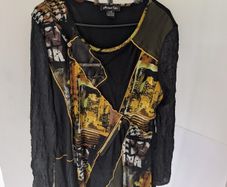 Graphic / Mesh asymmetrical top