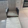 Rathwood reclining garden chairwith cushion, large footstool with cushion Image 9