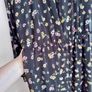Dunnes Stores Black Floral Dress Size 14/42 - Sheer Sleeves - Knee Length Image 7