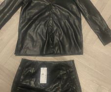 Leather shirt and shorts  new