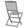 Folding Outdoor Chairs 4 pcs Solid Acacia Wood Image 2