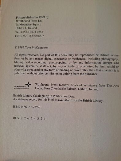 Tom McCaughren - Run For Cover - First Edition