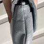 Baby blue Chanel half moon wallet on a chain Image 5