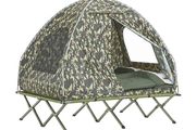 Tent Pop up 2 Person camp bed, tent roof, mattress, sleeping bag and inflatable pillow  carrying bag