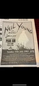 Neil Young / Pearl Jam flyer
