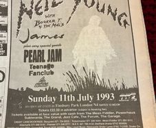 Neil Young / Pearl Jam flyer