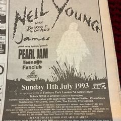 Neil Young / Pearl Jam flyer