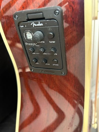 Fender Kingman Acoustic/Electric Bass Guitar with hard shell case.