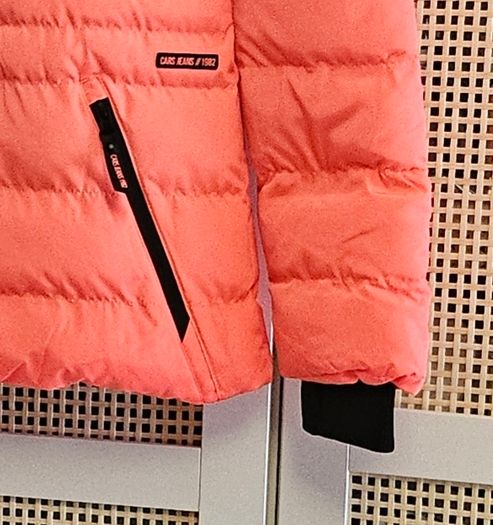 Neon Orange Cars JeansJacket S