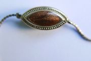 Vintage Multi Strand Beaded Necklace Elliptical Gold Tone