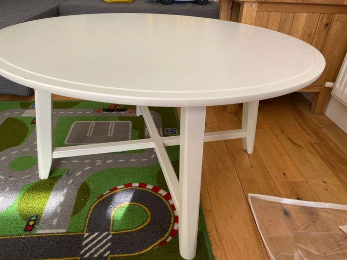 Ikea White Round Coffee Table For Sale in Leixlip, Kildare from benilson