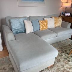 4 seat L shaped sofa and cuddler chair
