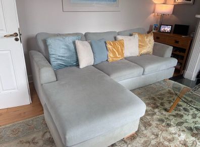 4 seat L shaped sofa and cuddler chair