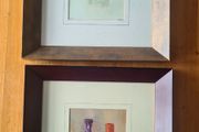 2 X Fabolous Recessed Framed Prints. 1 X Veronique Mansaret 14x14 Cm. I X Gibriella Benevlenza 14x14cm.both Framed By Roy Edwards Fine Art. See Photos For Same.