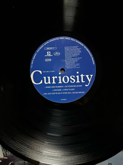 Curiosity killed the cat. Getahead in near mint condition with inner lyrics sleeve