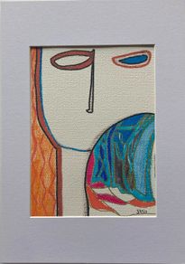 Original art Eclectic original Abstract Portrait painting contemporary Irish Art abstract painting