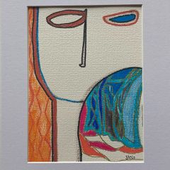 Original art Eclectic original Abstract Portrait painting contemporary Irish Art abstract painting