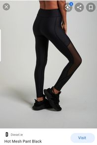 BNWT Diesel hot mesh gym pants leggings