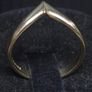 Vintage 9ct Gold Modernist V Ring | Birmingham Hallmarked | Size 54 Image 2