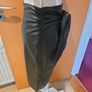 zara black faux leather skirt uk10 Image 4