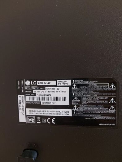 LG 43" 4k smart TV