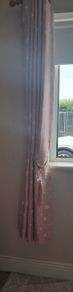 Pink curtains and tie backs  66x72 inches