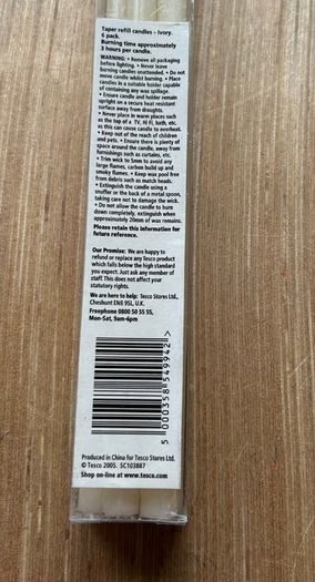 Taper Refill Candles Ivory