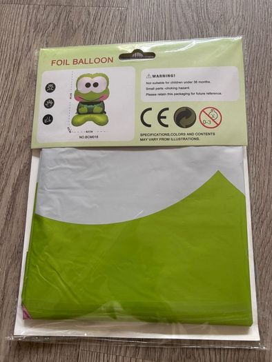Kids birthday party Frog Foil Balloon 62cm