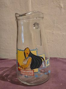 1990's Disney Pocahontas Glass Pitcher