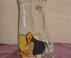 1990's Disney Pocahontas Glass Pitcher