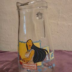1990's Disney Pocahontas Glass Pitcher