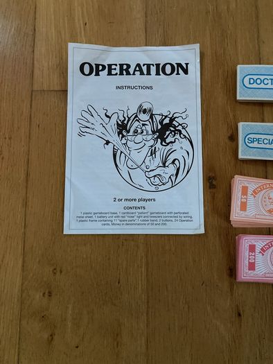 Vintage operation game