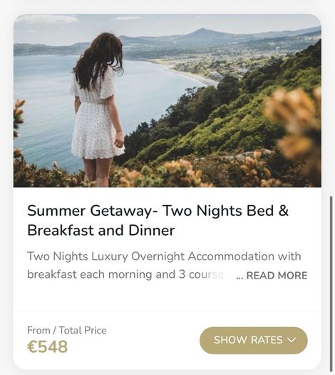 Fitzpatrick Castle hotel 2 night B&B with dinner for two