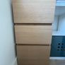 IKEA MALM 3 Drawer Chest Oak Veneer Like New Image 2