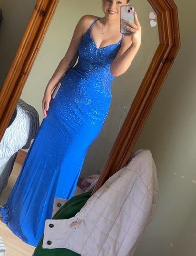 simply devine blue debs dress