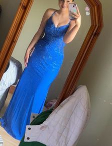 simply devine blue debs dress
