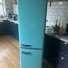 Retro blue fridge freezer