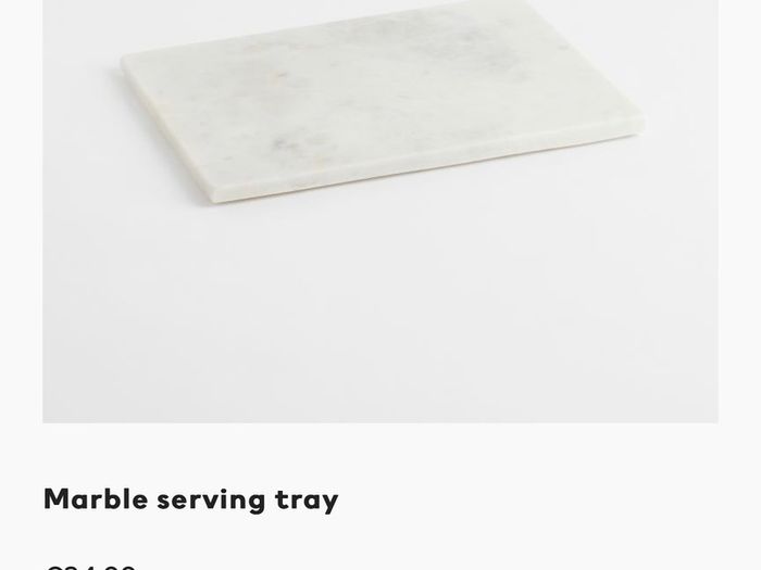H&M marble tray