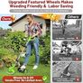 Cordless Garden Strimmers,Electric Cordless 21v Grass Strimmer with 2 X 2000mAh Battery, Adjustable Metal Blades,Garden Trimmer Telescopic Lightweight with Roller for Gardens Image 4
