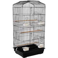 Large cage (& all accessories) plus two happy healthy budgies (1 male, 1 female) for sale